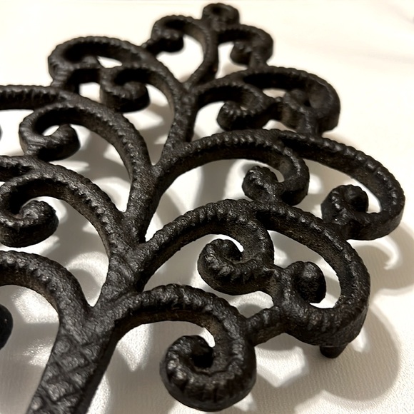 1951 Vintage JZH “Family Tree” - Cast Iron Trivet Decorative Wall Hanging - Picture 4 of 10